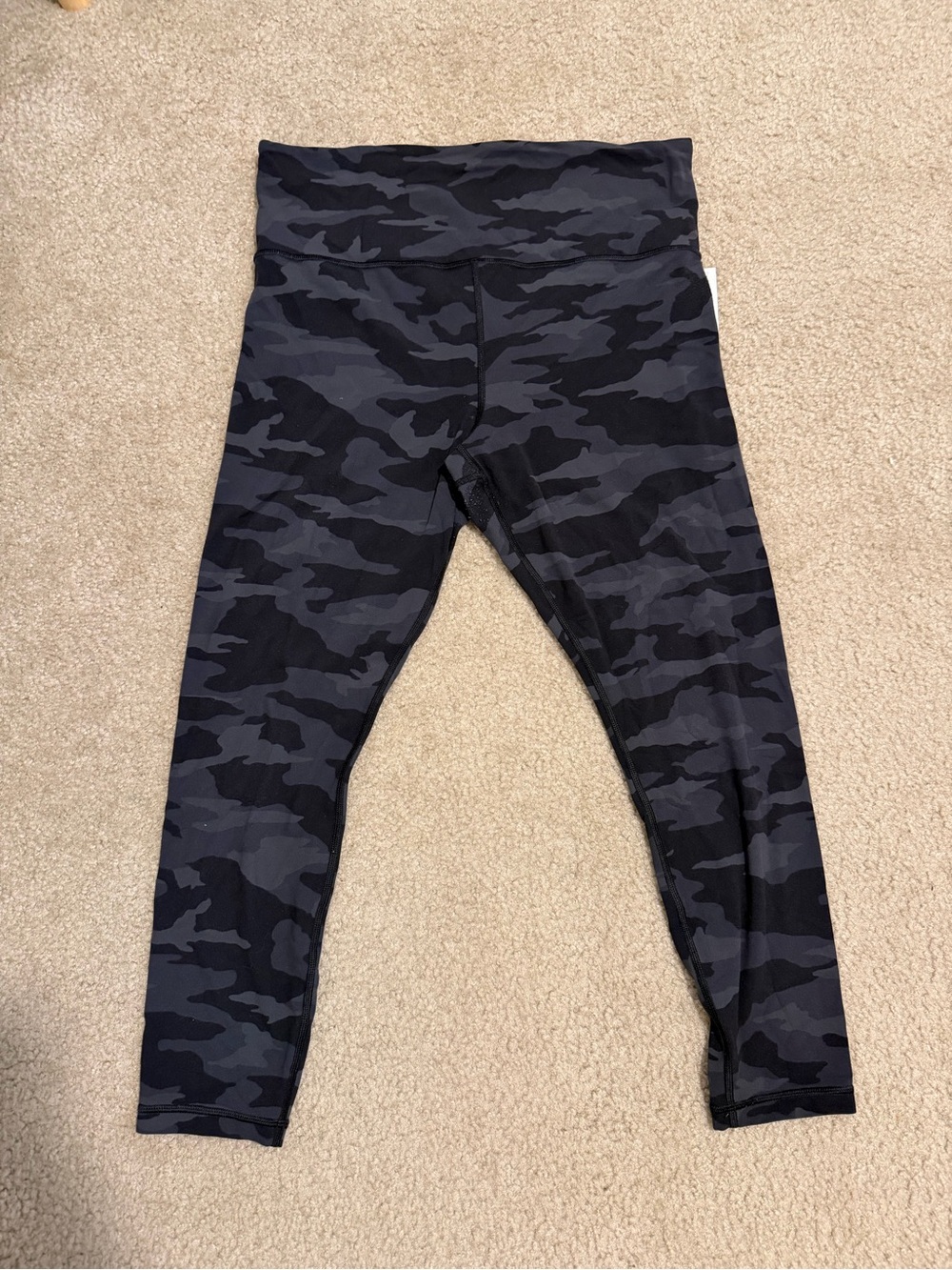 Athleta Camo High-Rise Leggings - Black & Gray